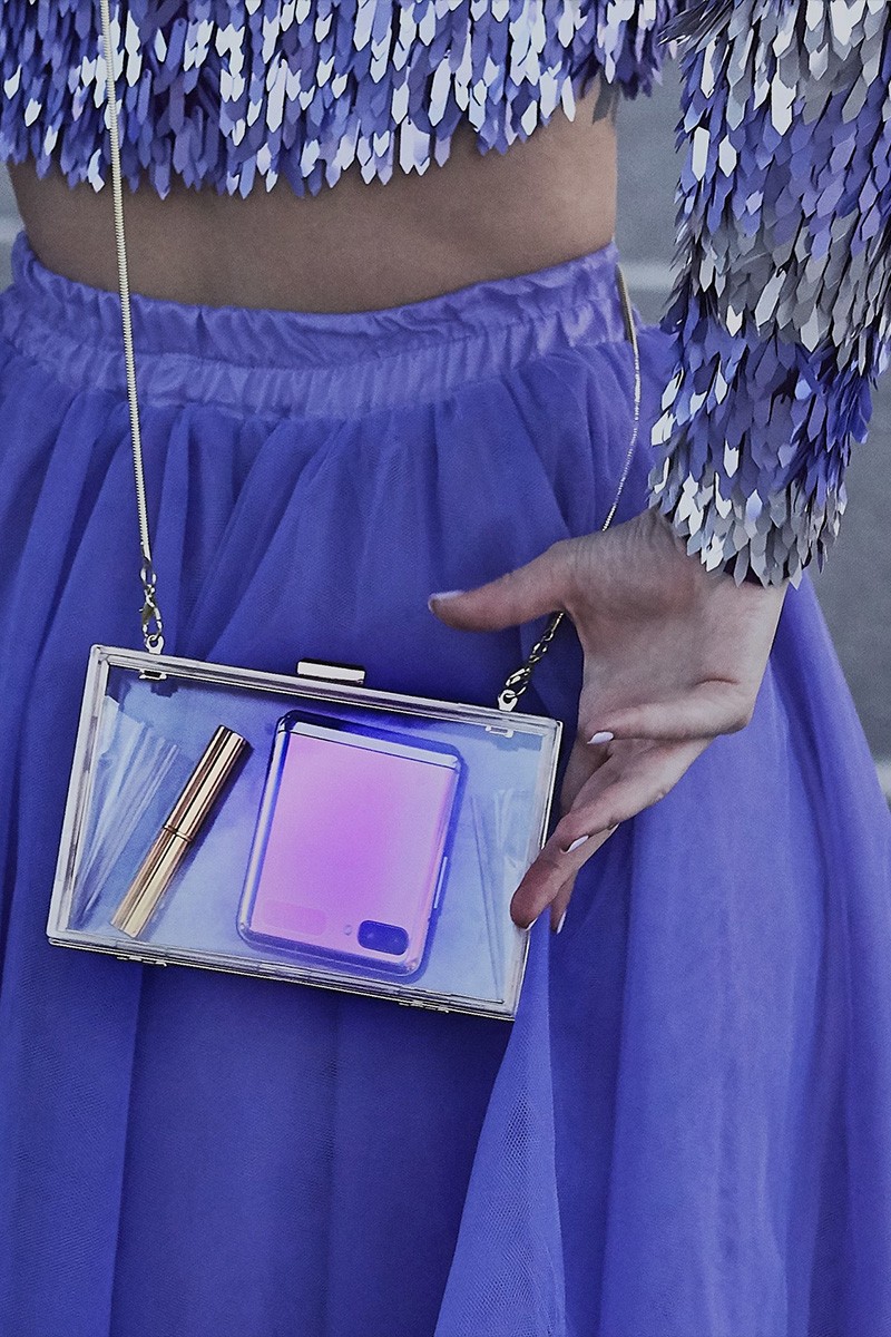 Blanca Suarez con falda de tul con vuelo en color lila comprar online